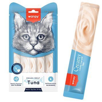 Wanpy Creamy Lickable Treats Tuna ВАНПІ ТУНЕЦЬ рідкі ласощі для котів RAC-54 фото