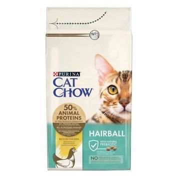 Сухий корм CAT CHOW Hairball для дорослих котів для зменшення утворення кульок шерсті у травному тракті, з куркою, 1,5 кг 5997204514486 фото