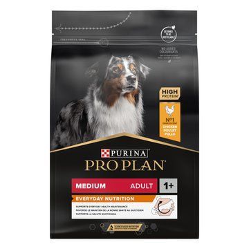 Сухий корм PRO PLAN Medium Adult 1+ Everyday Nutrion для дорослих середніх порід з куркою 3кг 7613035114807 фото