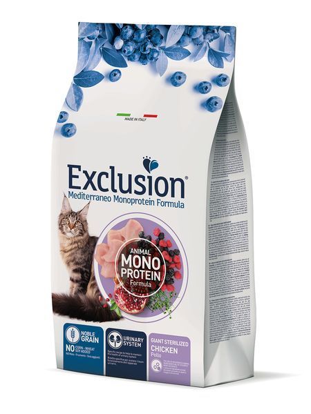 Exclusion Mediterraneo Monoprotein Formula Сухий корм з куркою для стерилізованих котів великих порід 06027 фото