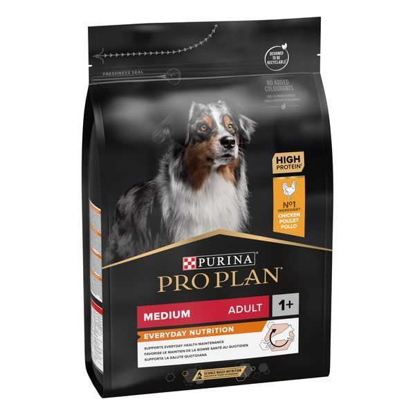 Сухий корм PRO PLAN Medium Adult 1+ Everyday Nutrion для дорослих собак середніх порід, з куркою, 3 кг 7613035114807 фото