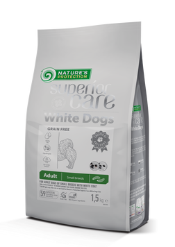 Nature's Protection Superior Care White Dogs Grain Free Insect Adult Small Breeds Сухий беззерновий корм для дорослих собак малих порід з протеїном комах, 1,5 кг NPSC47441 фото