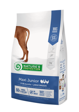 Nature's Protection Maxi Junior Large Breeds Сухий корм для цуценят великих порід з м'ясом птиці, 4 кг NPS45728 фото