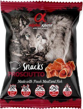 Ласощі для собак Alpha Spirit Snacks напіввологі беззернові кубики з прошуто 50 г as4001350 фото