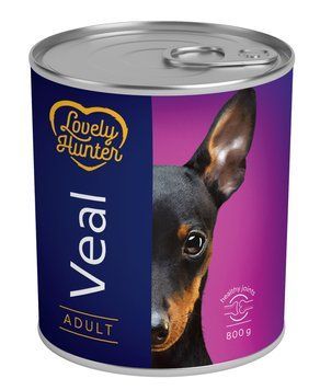 Lovely Hunter Adult Veal Вологий корм для дорослих собак з телятиною, 800 г LHU45353 фото