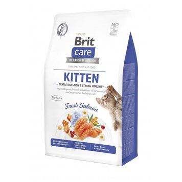 Сухий корм Brit Care Cat by Nutrition Kitten Gentle Digestion Strong Immunity для кошенят, з лососем, 400 г 8595602565030 фото