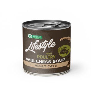Nature's Protection Lifestyle Adult cats Longhaired Soup Poultry Суп для довгошерстих котів з куркою та індичкою, 140 мл KIKNPLF63357 фото