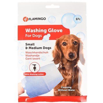 Flamingo Washing Glove Dog ФЛАМІНГО РУКАВИЦА-СЕРВЕТКА для миття без води собак 507320 фото