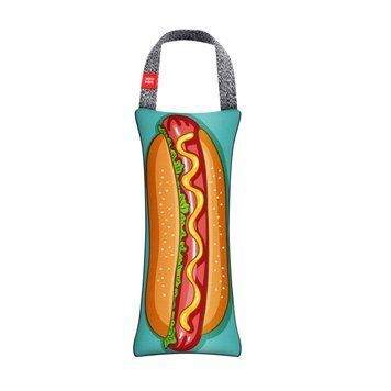 Іграшка для собак WAUDOG Fun з пищалкою, малюнок "ХОТ-ДОГ", S, Ш 7 см, Д 16 см 6200-0223 фото