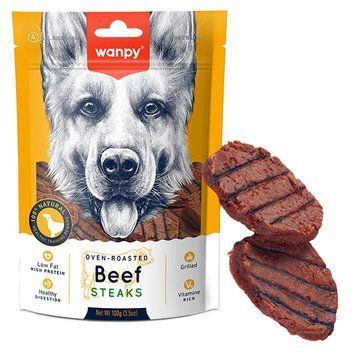Wanpy Grilled Beef Steak ВАНПІ СТЕЙК ГРИЛЬ ЯЛОВИЧИНА КУРКА лакомство для собак MA-31 фото