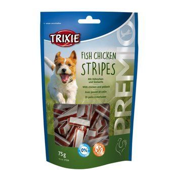 Ласощі Trixie Premio Stripes Chicken для собак, курка/лосось, 75 г TX-31534 фото