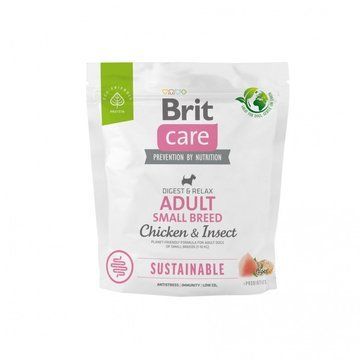 Сухий корм Brit Care Dog Sustainable Adult Small Breed для собак малих порід, з куркою та комахами, 1 кг 8595602558674 фото