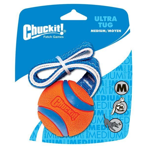 Іграшка CHUCKIT! ULTRA TUG тенісний м'яч ультра з ручкою-ременем для собак середніх розмірів 231201 фото