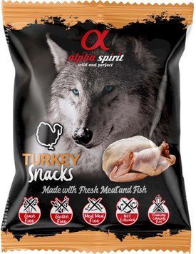 Ласощі для собак Alpha Spirit Snacks напіввологі беззернові кубики з індичкою 50 г as4002350 фото