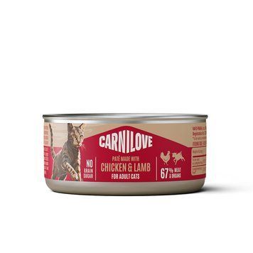 Корм вологий Carnilove Chicken & Lamb для котів паштет курка і ягня 100 г 1111223563 фото