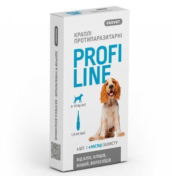 Краплі ProVET PROFILINE від бліх, вошей, волосоїдів та кліщів для собак 4&ndash;10 кг 4823082431045 фото