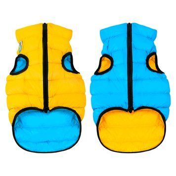 Двостороння курточка AiryVest для собак , розмір XS 25, жовто-блакитна 4440-4020 фото