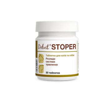 Протидіарейна добавка Dolfos Dolvit STOPER для собак та котів 5934-40 фото