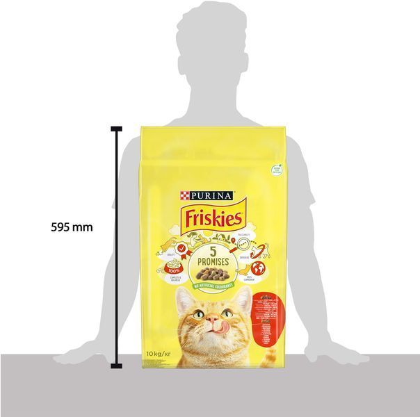 Сухий корм FRISKIES для дорослих Для всіх порід з яловичиною, куркою і овочами 10кг 5997204569004 фото