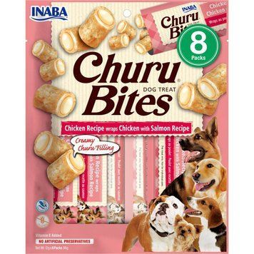 Ласощі INABA "Churu Bites" для собак, курка з лососем 8*12 гр EUD723 фото