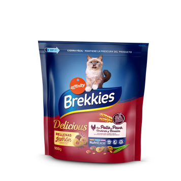 Brekkies Cat Delice Meat для дорослих котів з куркою (0,9 кг) 962402 фото