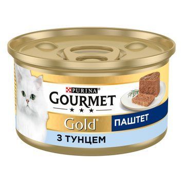 Вологий корм GOURMET Gold для дорослих паштет з тунцем 85г 7613031381029 фото