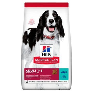 Hill&rsquo;s SCIENCE PLAN Adult Medium Breed Сухий корм для дорослих собак середніх порід, з тунцем і рисом, 2,5 кг 604279 фото