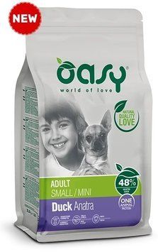Сухий корм Oasy One Animal Protein Adult Small/Mini з качкою для дорослих собак малих порід 4329511220 фото