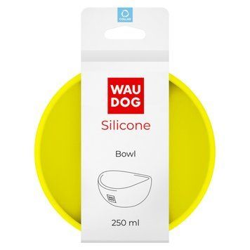 Миска WAUDOG Silicone, 250 мл жовтий 50818 фото