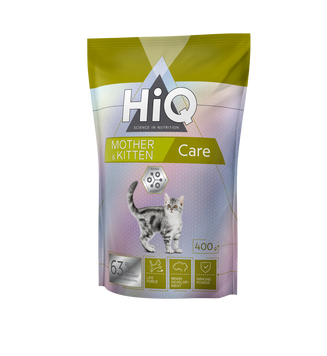 HiQ Kitten and Mother Сare Сухий корм для кошенят віком до 1 року, для вагітних і годуючих кішок, 400 г HIQ46388 фото