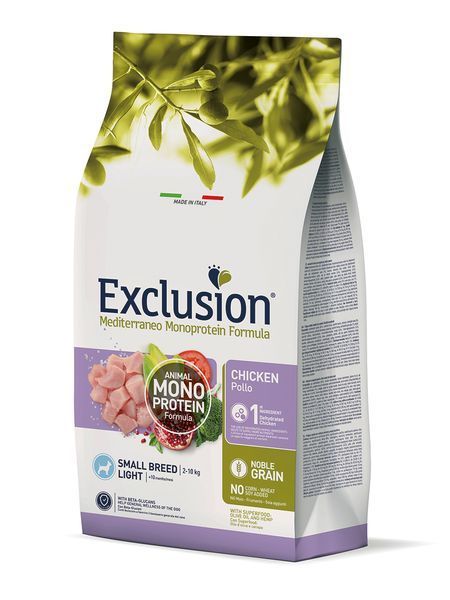 Exclusion Mediterraneo Monoprotein Formula Сухий корм з куркою для дорослих собак дрібних порід з надмірною вагою, зниженою активністю, схильних до ожиріння чи стерилізованих 05167 фото