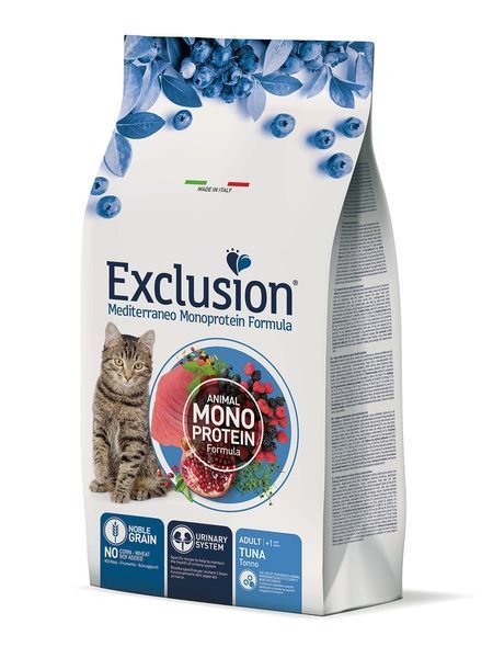 Exclusion Mediterraneo Monoprotein Formula Сухий корм з тунцем для дорослих котів 05196 фото