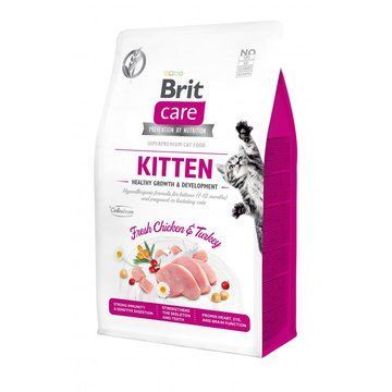 Сухий корм Brit Care Cat GF Kitten HGrowth & Development для кошенят, здорове зростання та розвиток, 400 г 8595602540686 фото