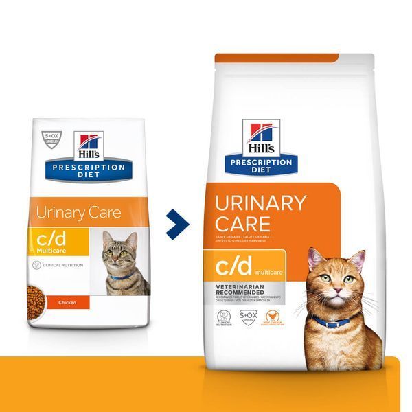 Hill&rsquo;s PRESCRIPTION DIET c/d Cухий корм для котів для догляду за сечовидільною системою, з куркою, 0,4 кг 605891 фото