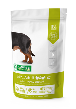 Nature's Protection Mini Adult Small Breeds Сухий корм для дорослих собак малих порід з м'ясом птиці, 500 г NPS45730 фото