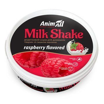 Додатковий корм AnimAll MilkShake для котів та собак зі смаком малини, 30 г 186335 фото
