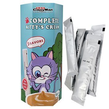 CattyMan Complete Kitty&rsquo;s Cream КЕТТІМЕН ІКРА З КУРКОЮ, ЛОСОСЕМ, ТУНЦЕМ, ЯЛОВИЧИНОЮ, КАЧКОЮ рідкі ласощі для котів Z1645 фото
