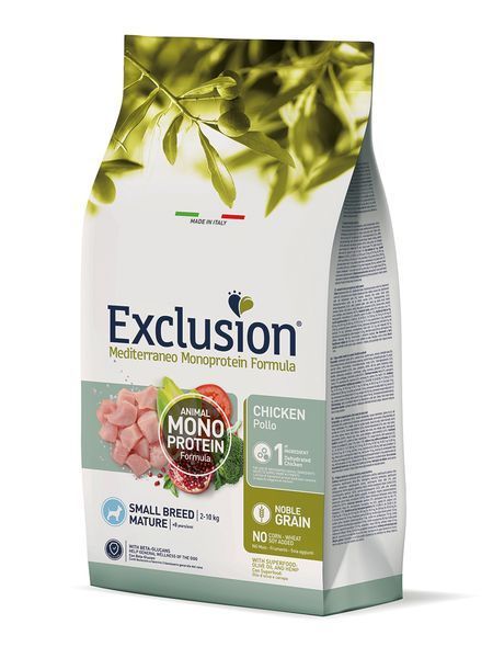 Exclusion Mediterraneo Monoprotein Formula Сухий корм з куркою для собак похилого віку дрібних порід 05169 фото