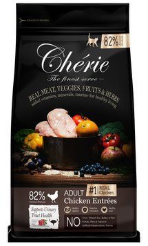 Cherie Dry Food Healthy Urinary Tract- Adult Chicken Entrees, Повнораціонний сухий корм для дорослих котів з куркою. Підтримка здоров'я сечовивідних шляхів. 400г 602221 фото