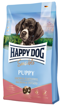Сухий корм Happy Dog Sensible Puppy Lachs & Kartoffel для цуценят віком від 4 тижнів до 6 місяців з лососем та картоплею, 1 кг. 61002 фото