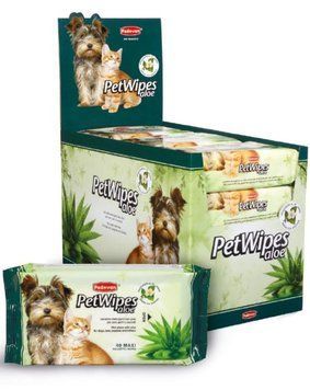 Вологі серветки, що очищають, Padovan Pet Wipes Aloe 40 шт (PP00462) PP00462 фото