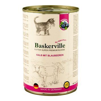 Baskerville KF Super Premium Kalb Mit Blaubeeren. Телятина з чорницею для кошенят, 400g 21531 фото