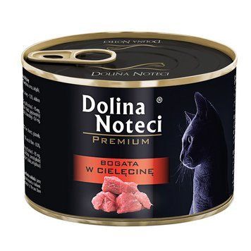 Консерва Dolina Noteci Premium для котів, м'ясні шматочки в соусі з телятиною 185г DN 185 (770) фото