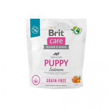 Сухий корм Brit Care Dog Grain-free Puppy для цуценят, беззерновий з лососем, 1 кг 8595602558827 фото