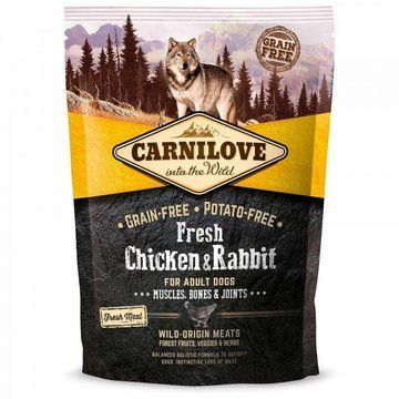 Сухий корм Carnilove Fresh Chicken & Rabbit для дорослих собак всіх порід, курка та кролик, 1,5 кг 8595602527502 фото