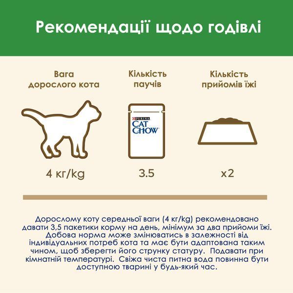 Вологий корм CAT CHOW Sterilised для дорослих стерилізованих котів, шматочки у підливці, з куркою та баклажанами, 85 г 7613037025644 фото