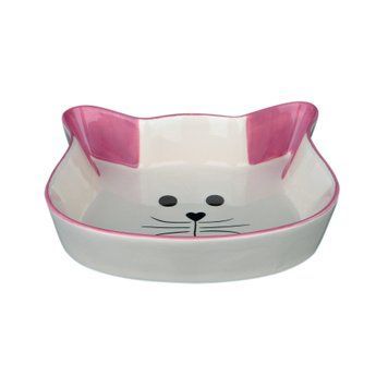 Миска Trixie для котів, у формі котячої мордочки, керамічна, 12 см, 250 мл TX-24494 фото