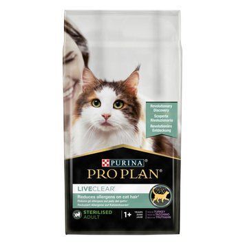 Сухий корм PRO PLAN LiveClear Sterilised Adult 1+ для дорослих котів для зменшення алергенів на шерсті та після стерилізації, з індичкою, 1,4 кг 7613287232564 фото