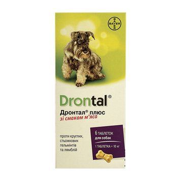 Таблетки від глистів Bayer Drontal Plus для собак 54187 фото