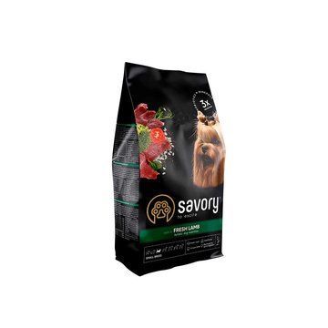 Сухий корм Savory для собак малих порід зі свіжим м&rsquo;ясом ягняти, 1 кг 4820232630310 фото